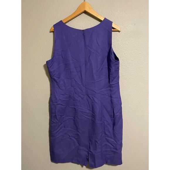 Coldwater Creek Womens Dress Size 16 Purple Linen Rayon Sleeveless Lagenlook - Picture 4 of 8